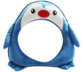 Espejo de asiento trasero para bebé, espejo de coche para bebé, visor de asiento trasero para la protección y el entretenimiento de los niños pequeños, espejo de peluche para el asiento trasero del