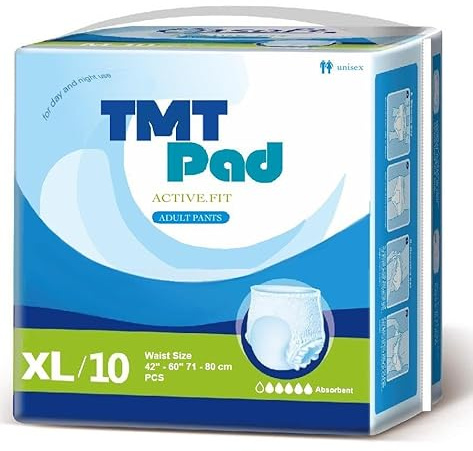 TMTpad Day & Night Pull-Up Pants – XLarge | Adult Incontinence Nappies | Disposable, Leak-Proof, 5-Layer Ultra Absorbent Protection | Unisex Adult Diapers for Men & Women (XL)