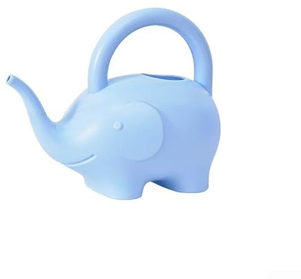 Bonita regadera con forma de animal de 1 litro, perfecta para enseñar a los niños los conceptos básicos de la jardinería (elefante, azul)