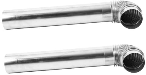 Abaodam Kit De Cheminée en Acier Inoxydable Rallonge De Conduit Résistante À La Chaleur pour Tube De Four De Poêle De Tente Installation Facile 2 Pièces