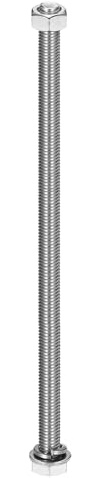 sourcing map M10 x 230 mm, 304 Edelstahl, Sechskantschrauben, Muttern, Flach- und Sicherungsscheiben, Sortimentsset, Vollgewinde, helle Oberfläche für Zuhause, Elektronik, Maschine, 1 Set