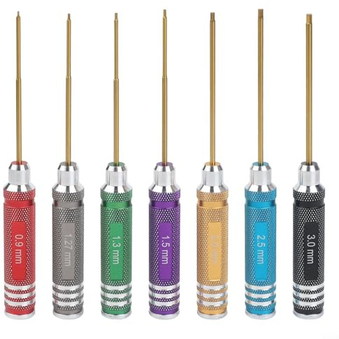 Complete Your Toolkit 7 Piece Precision Hex Screwdriver Set Perfectly Suited for All Types of For Rc Models