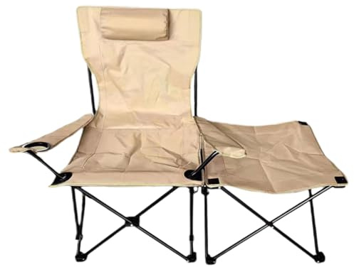 Robuster, zusammenklappbarer Rasenstuhl, bequeme Chaiselongue für Terrasse, Pool, Balkon, stabiles belastbares Design für Camping und Entspannung im Garten