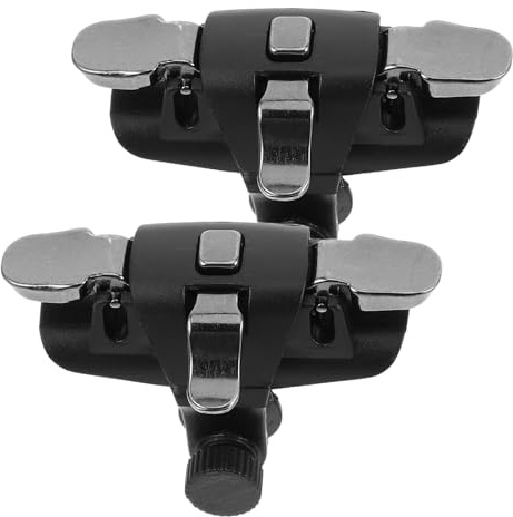 MUCKLILY Lot de 2 Gâchettes Mobiles en Alliage Manettes de Jeu pour Téléphone Portable Noires Accessoires de Jeu Mobiles Ergonomiques Haute Précision Compatibles Smartphone pour Jeux
