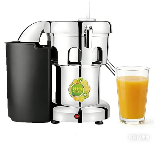 Extracteur Jus Professionnel 110V/220V Centrifugeuse Électrique Machine À Jus Acier Inoxydable Ultra-résistante Pour Fruits Légumes Entiers Presse-agrumes Pour Familles Restaurants Cafés(B2600(750W))