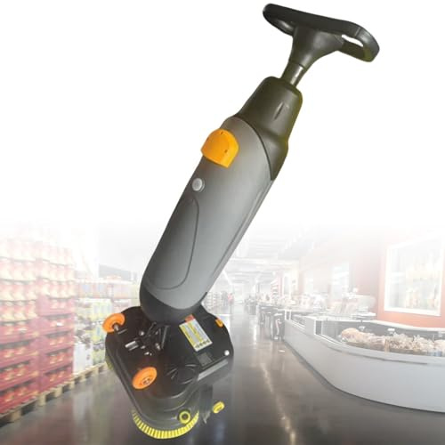 ShaiVrissian Electric Washer and Dryer,Commercial Floor Scrubber-Dryer,17 Inch Cleaning Width,12000 Ft²/H Cleaning Capacity,Waterproof Charging Port,for Tile,Hardwood,Carpet,Offices Gray