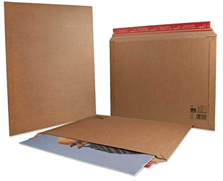 ColomPac CP01009 Versandtaschen Kalenderversandtaschen aus Wellpappe 100 Stück braun 570x420mm Querbefüllung
