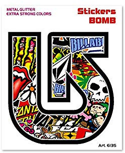 Quattroerre 6135 dekal bomb U, 10 x 12 cm