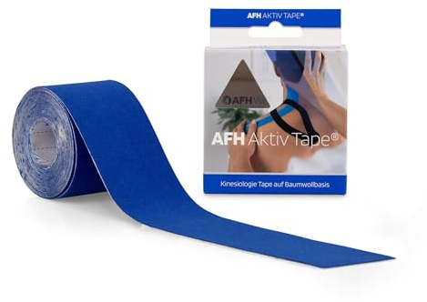 AFH Aktiv Tape® | Kinesiologie Tape | Breite: 5 cm Länge: 5 m | auf Baumwoll Basis | Farbe: königsblau