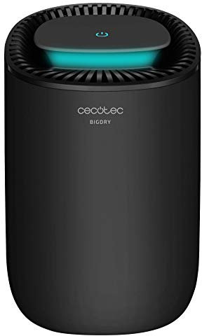 Cecotec Deumidificatore BigDry 2000 Light Black, 300 ml/giorno, serbatoio rimovibile da 0,6 litri, copertura fino a 20 m2, consumo minimo 23 W