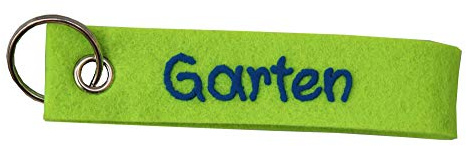 Schlüsselanhänger Apfel- grün aus Filz Spruch Garten personalisiert - Geschenk mit Wunschbeschriftung - Filzband mit Name
