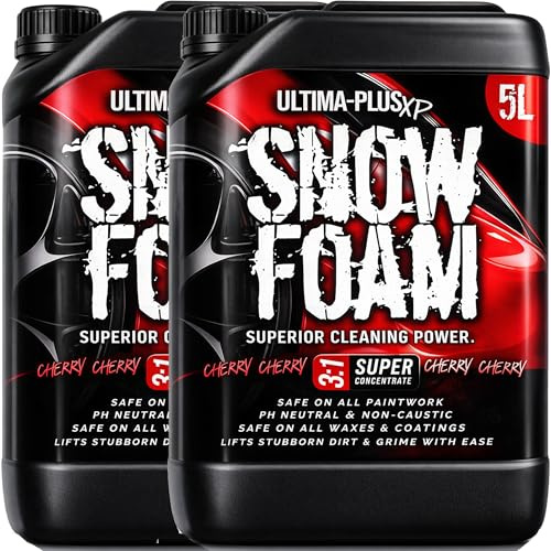 Ultima-Plus XP Snow Foam Car Shampoo pH Neutral Wash - Super Thick Foam Pre-Wash Vehicle Cleaning Detailing - Cherry Fragrance (10 Litres)