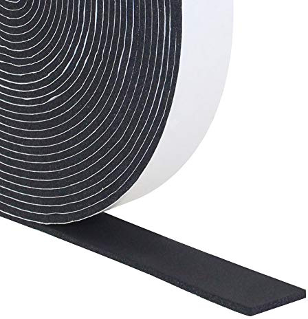 DGSL Foam Insulation Tape, 1In x 1/8In x 33Ft Weather Stripping Door Seal Strip for Doors and Windows,Sliding Door, Soundproofing Door Seal,Weatherstrip,Air Conditioning Seal Strip