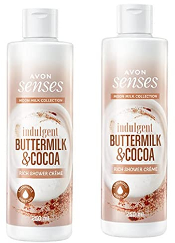 Avon Senses Duschcreme mit Buttermilch- und Kakaoreich, 2 x 400 ml, 2 Stück