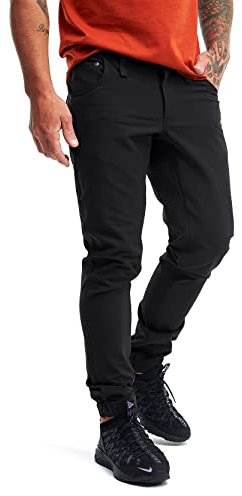 RevolutionRace Herren Explorer Outdoor Jeans, Outdoorhose perfekt für den Alltag und alle Outdoor-Aktivitäten, Black, L
