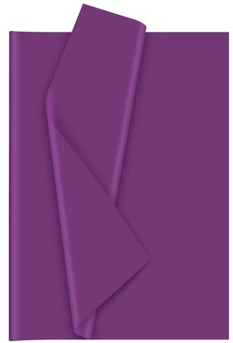 Bouiexye Lila Seidenpapier für Geschenktüten 60 Blatt Seidenpapier Bulk 51x37cm Weihnachten Seidenpapier zum Verpacken Verpackungspapier für Füller Blumen Geburtsta Hochzeit Dekor
