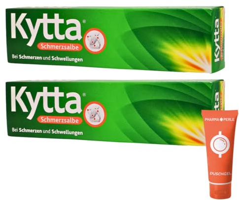 Kytta Schmerzsalbe bei Schmerzen und Schwellungen, Muskelschmerzen, Kniegelenkschmerzen, Zerrungen Verstauchungen I mit Beinwell Extrakt I Sparset mit Pharma Perle give-away (2 x 150g)