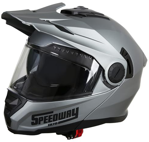 Speedway Casco Motocross - Lion - Högkvalitativ motocrosshjälm, idealisk för män och kvinnor, vår öppna hjälm är idealisk för banan - svart färg