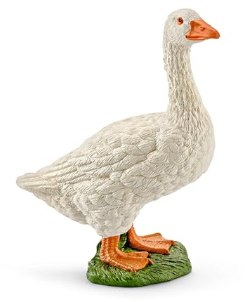 SCHLEICH Farm World | Gans 17063 Bauernhof Spielfigur | detailgetreue Tierfigur & Sammelfigur | Geschenk für Jungen und Mädchen | Bauernhof Spielzeug ab 3 Jahren