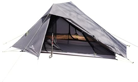 Nature Link Altair Två ultralätta ryggsäckstält, vattentät sillnylon, dubbelvägg, 2 personer vandringsstavstält, 3 säsonger, kompakt, ultralätt skydd för backpacking, camping, genom vandring