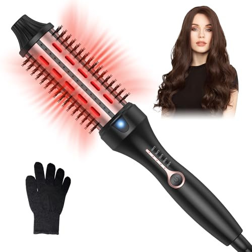 Thermal Brush Lonen Heat Brush 38mm, Brosse thermique Brosse ronde 120-200℃, Brosse thermique Double tension Augmenter le volume des cheveux, Utilisé comme peigne, fer à lisser, fer à friser