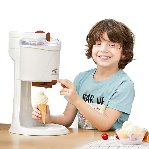 MAHWER Máquina for Hacer Helados, minimáquina for Hacer Helados Suaves de Frutas de 1000 ml, máquina for Hacer Helados casera