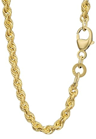 NKlaus 50cm Zopfkette 333 Gelb Gold 8 Karat Halskette Kordel hohl 3,3mm Breit 15683