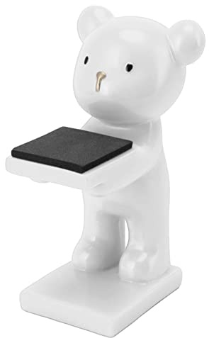 Aladeno Espositore per orologi a forma di orso Realizzato a mano in stile moderno dimensionale Espositore per orologi Espositore per orologio singolo Espositore per orologi (Blanco)