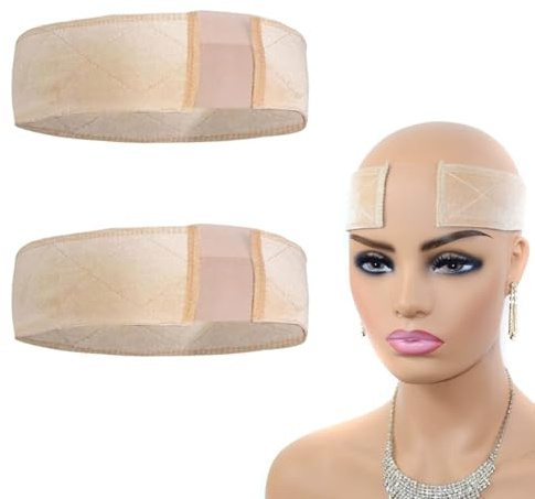 2 Stück Elastisches Perücke Grip Stirnband - Verstellbares Wig Grip Zubehör für Sport und Yoga