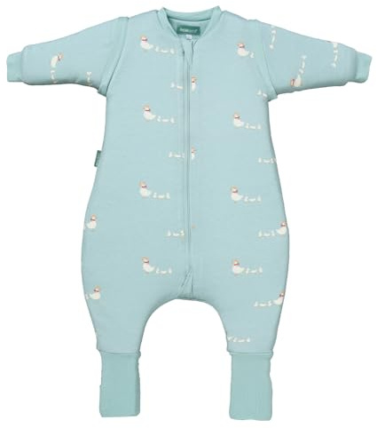 molis&co. Pijama Manta con Mangas Desmontables, Calcetines Antideslizantes, TOG 2.5 Estampado Duck Family, Algodón 100%, Oeko-Tex 100 Certificado, 3 años