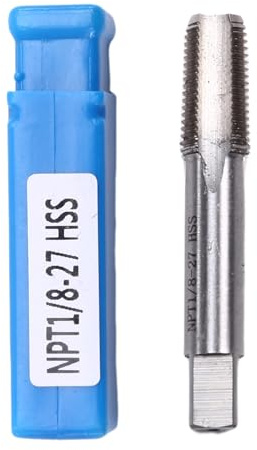 Juqoyue 1/8-27 NPT Konischer Rohrgewindebohrer 1/8-27 TPI Passend für Reparaturarbeiten und Wartung