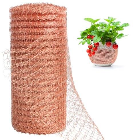 Wukemaoyi Red de Cobre Anticaracoles, 6m Malla de Cobre de Control de Roedores, Alambre Valla contra Caracoles para Huerta de Jardín Casa Protege Plantas contra Caracoles