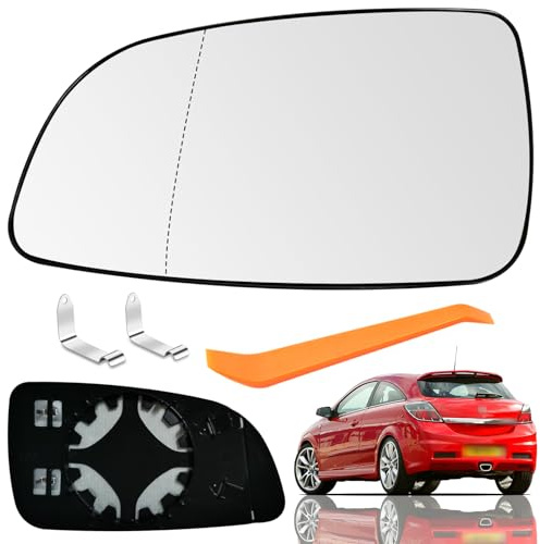 Spiegelglas für Opel Astra H 2004-2009 Aussenspiegel Links Glas | Fahrerseite Beheizbar Außenspiegel Ersatzspiegelglas Asphärisch Auto Spiegelglas ABS-Seitenspiegelglas Spiegel Ersatz