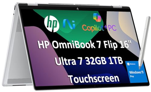 2026 HP OmniBook 7 Flip (Next Gen Envy x360) 2-in-1 Laptop (16 FHD+ Touchscreen, Intel Ultra 7 258V, 32GB DDR5 RAM, 1TB SSD, Arc 140V GPU (16GB), MPP Stylus), AI PC, IR Webcam, Wi-Fi 7, Win 11 Pro