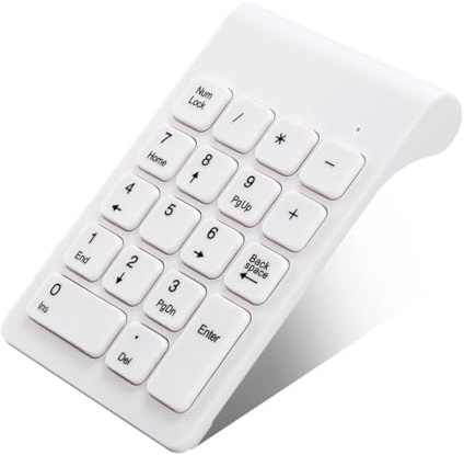 Zambuph Tastiera USB wireless a 18 tasti Numero di lavoro professionale per ufficio per laptop Contabilità Notebook Tablet Desktop