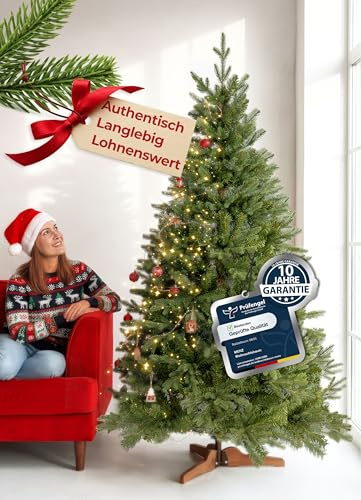 Künstlicher Weihnachtsbaum 181 cm – Authentisch Langlebig Lohnenswert – Tannenbaum künstlich, Mittelpunkt der Familie – Überzeugend für 10 Jahre aus 4happy