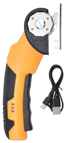 Elettriche - Taglierino Portatile Mini con Blocco di Sicurezza e Luce a LED,Elettriche di Precisione per Industria Falegnameria Cartone Cucina Garage Tappeti Pelle - Per Cartone, Garage, Fai Da Te, Pe