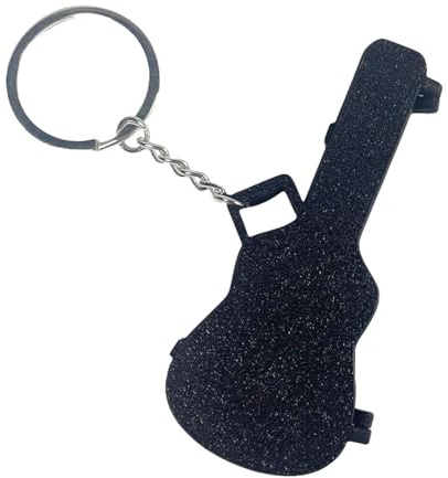 Plektrumhållare, nyckelring – bärbar minibehållare för gitarr och bas, musikertillbehör, plektrumfodral för akustiska musikinstrument, ukulele | kompakt pryl arrangör
