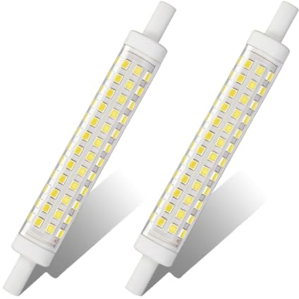 2PCS R7S LED Bulb 118mm Dimmable 9W 6000K Cool White R7s Halogen Light Bulb | J118 Linear LED Bulbs Replacement 360° Beam Energy Saving High Brightness Bulbs for Reading Floor Floodlight Ceiling Lamp