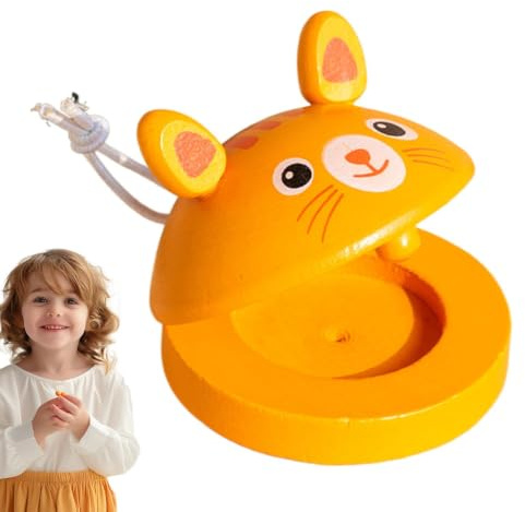 Castagnettes à Main,castagnettes à Doigts Jouet à Percussion pour | Planche à clap de doigt à motif animal mignon avec ficelle pour les d'éducation précoce, la pratique du r