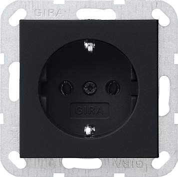 Gira SCHUKO-Steckdose 16A 250V~ (Schwarz matt)