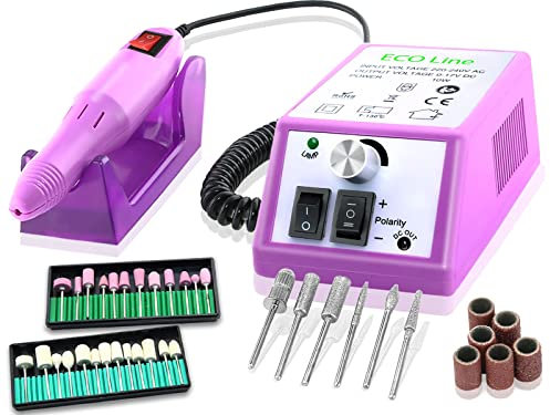 Fußpflege-Set Maniküre-Set Kombi Fußpflegegerät Hornhautentferner Elektrisch mit Diamantschleifer und viel Zubehör