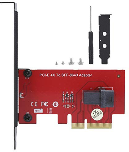 SFF-8643 to PCI-E 4X Adapter Card Mini‑SAS HD PCIe 4.0 or PCIe 3.0 x4, x8, x16 Slots Card - PCIe‑NVMe U.2 2.5‑inch SSD Drive for OS X 2009, 2010, 2012 Models