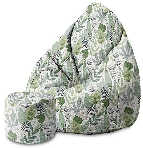 DreamRoots Sitzsack Kinder 70x70x105, Flowers and Grass
