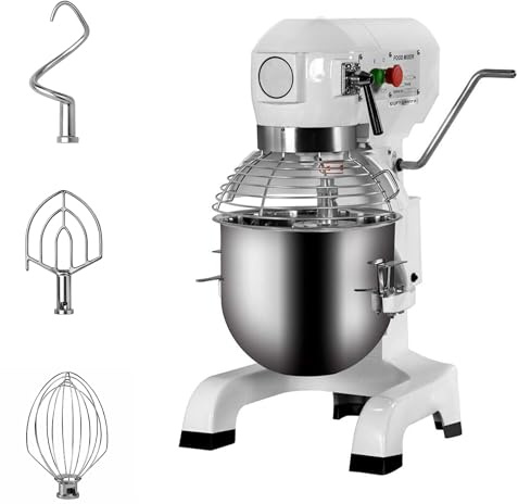 GGM Gastro Planetenrührmaschine 20L 750W | Ideal für die gewerbliche Küche, drei Geschwindigkeitsstufen, magnetischer Sicherheitsschalter, zeitsparende Reinigung