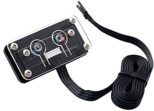 Barabesty Acryl-Schalter Externer Netzschalter mit Neustart-Taste für PC-Gehäuse und Netzteil, Schwarz, Drucktaste, EIN-AUS, Panel