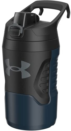 Under Armour 32 oz Insulated Water Bottles - Sports Water Jug with Fence Hook, Leak Resistant for Baseball, Football & More, 32 oz Insulated, Academy/Black