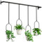 Bomclap 4er Set Hängende Blumentopf, Hängend Blumenampel mit Melamin Blumentopf, Hängende Pflanzgefäße für Innen Außen Decken Balkone