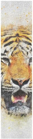 KAAVIYO Königsaquarell Tiger Muster Skateboard Griptape Rutschfest Selbstklebend Longboard Griptapes Aufkleber Griffband(9x33in,44x10in 1pcs)