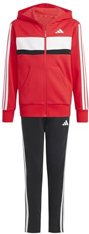 adidas Unisex Kids SEASONAL ESSENTIALS TIBERIO 3 STRIPES FLEECE TRACKSUIT